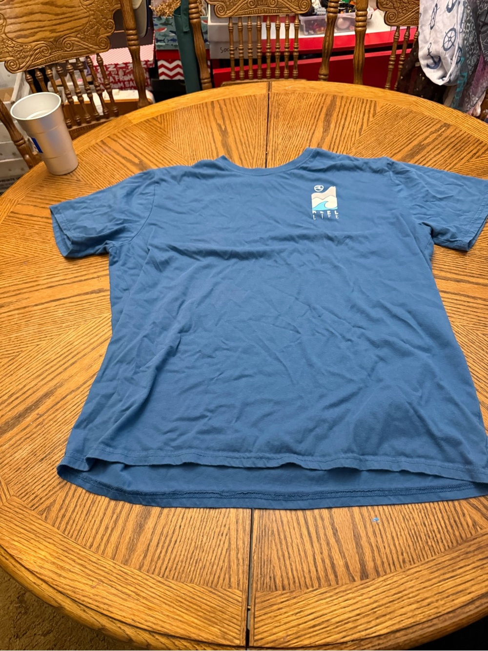 Reel Life Blue Graphic Short Sleeve Tee